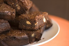 Brownies de chocolate bajos en grasas